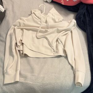 Altard State Crème cropped hoodie